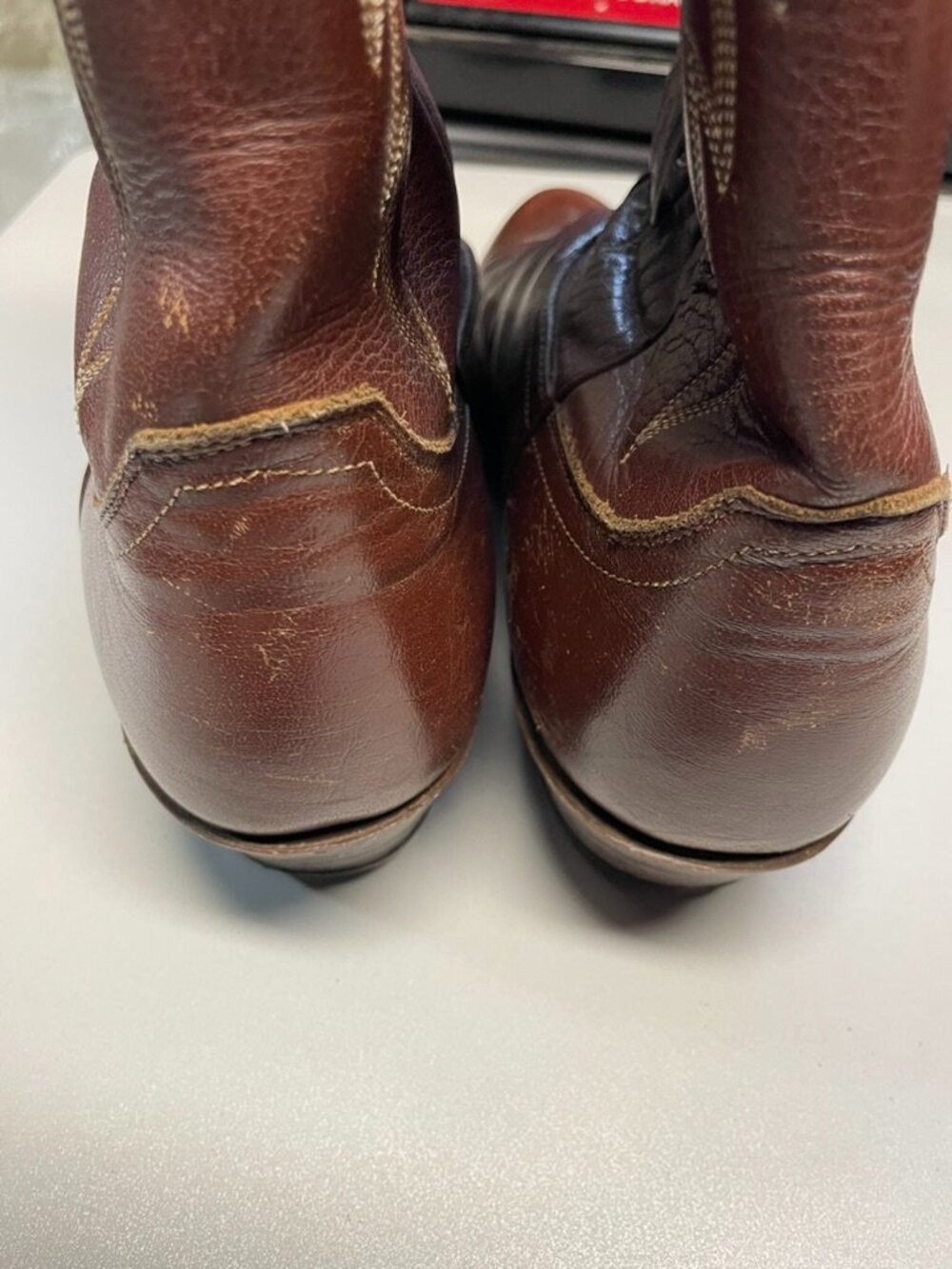 JUSTIN BOOTS Men's 1220 Cowboy Western Boots Size 11.5D In Brown - Picture 4 of 10